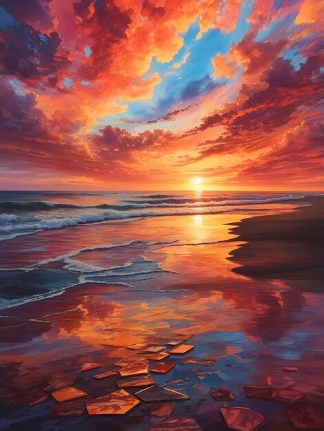 Premium AI Image A Breathtaking Sunset Painting The Sky In A Kall