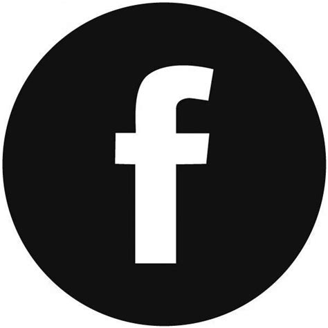 the facebook logo in a black circle