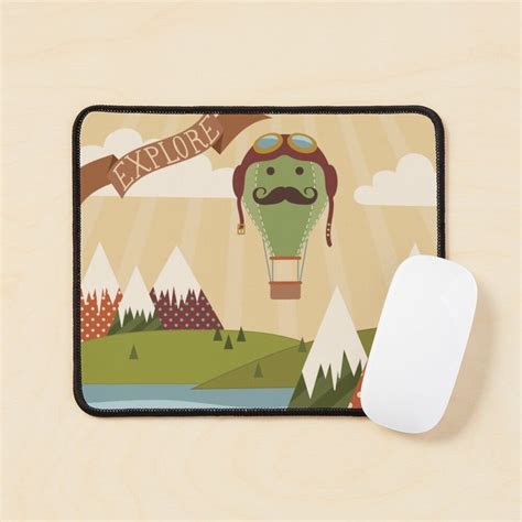 Retro Hot Air Balloon Mouse Pad For Sale By StudioShine Hot Air Balloon Air Balloon Mouse Pad