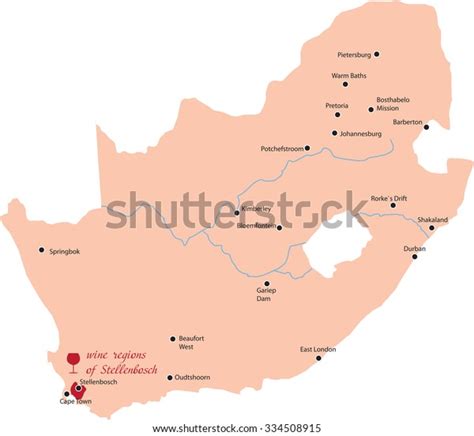 Map Region Stellenbosch South Africa Stock Vector (Royalty Free) 334508915 | Shutterstock