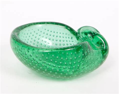 Vintage Green Art Glass Murano Bowl By Levintagegalleria On Etsy