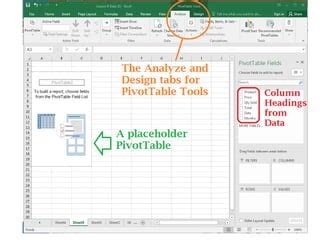 Excel And Pivot Tables Pptx