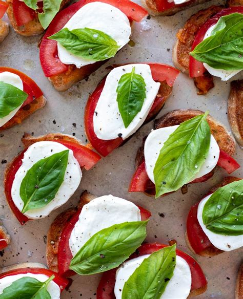 Tomato Basil Mozzarella Bruschetta With Pesto • Daisybeet