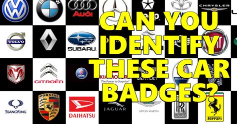 Only A Car Expert Could Identify These Cars From The Badges Alone ...