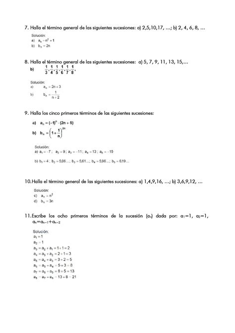 Solution Matem Ticas Ii Tema Ejercicios Resueltos De Sucesiones