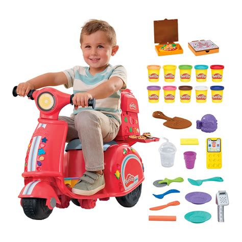 Play Doh Pizza Delivery Scooter Playset Large Ride On Play Food