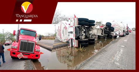 Vuelca Pipa Cargada Con Gasolina En La Carretera Valles Tampico