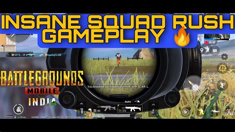 Insane Squad Rush Gameplay Can We Get Chicken Dinner Pubg Mobile