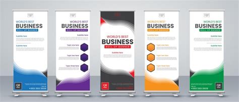 Banner Roll Up Design Concept Dentreprise Modèle Graphique Roll Up