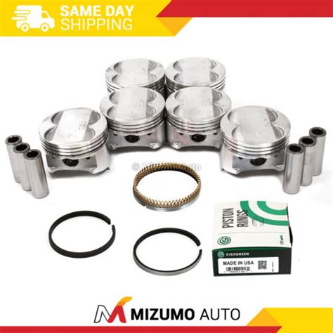 Pistons W Rings Fit 91 99 Mitsubishi Dodge Non Turbo 3 0L V6 6G72 DOHC