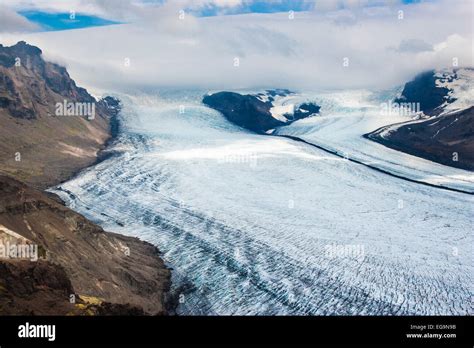 Skaftafellsjokull Glacier In Skaftafell National Park Iceland Stock