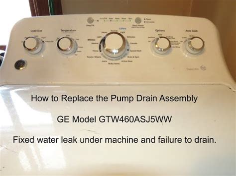 GE Washing Machine Pump Drain Assembly Replacement YouTube