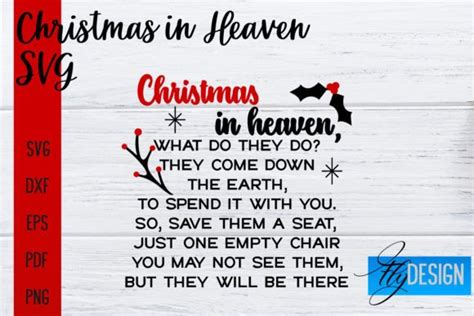 Christmas In Heaven Svg Memorial Graphic By Flydesignsvg · Creative