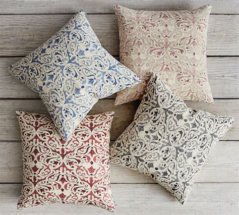 Reilley Embroidered Decorative Pillow Covers Pottery Barn