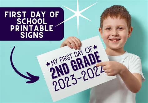 Capture Your Childs First Day Of School With Our Free Printable Signs