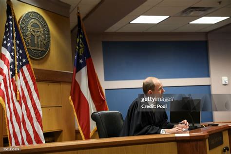 Judge Scott Mcafee Presides During A Hearing In The Case Of The State