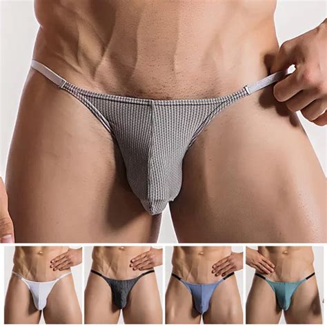 SEXY UOMO MINI Rete Vita Bassa Bikini Tanga Perizoma Slip Tanga Intimo