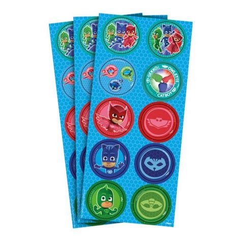 Adesivo Redondo Para Lembrancinha PJ Masks 30 Un Extra Festas