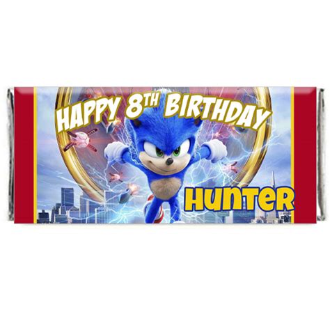 Sonic Birthday Chocolate Wrapper The Brat Shack Party Store