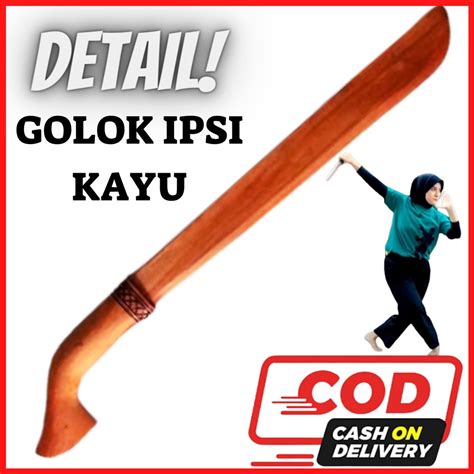 Jual Golok Silat Untuk Latihan Seni Tunggal Bahan Kayu Ukuran Usia Dini