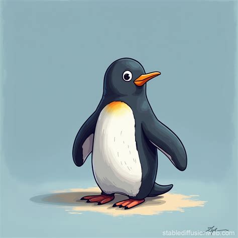 Funny Penguin Stable Diffusion Online