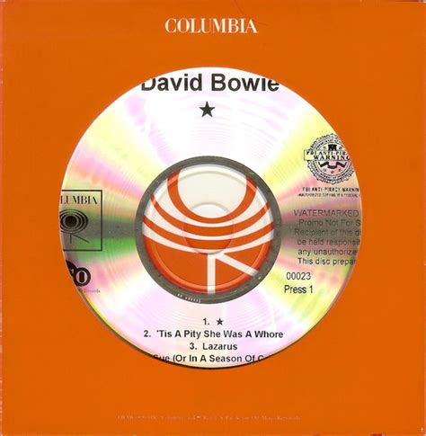 David Bowie - ★ (Blackstar) (2016, CDr) | Discogs