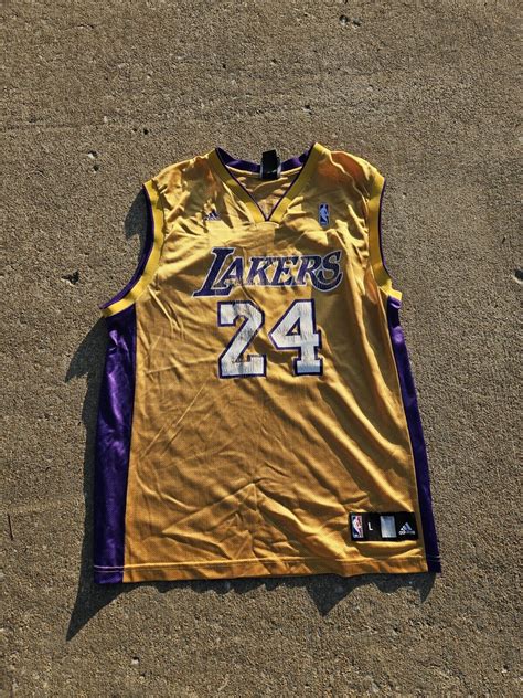 Adidas Kobe Bryant Jersey #24 Gold And Purple Mens Si… - Gem