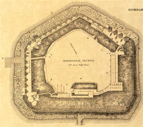 Fort Sumter, South Carolina Fortification Map – Battle Archives