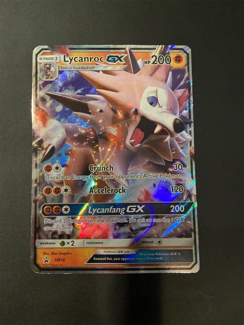 Lycanroc Gx Sm Promo Pokemon Card Sm Black Star Values Mavin