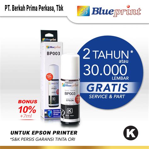 Tinta Epson 003 Blueprint For Printer Epson 72ml Black Hitam Tinta