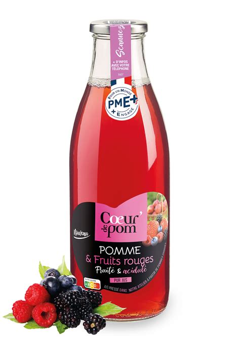 Pur Jus De Pomme Fruits Rouges Jus De Fruits Naturels Coeur De Pom