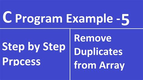 In Write A C Program To Remove Duplicate Element In A Single