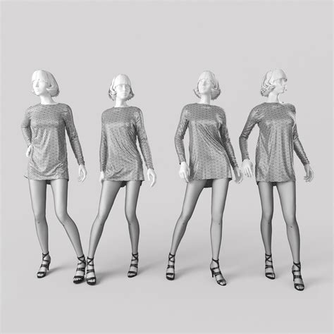 Woman Mannequin 6 3D Model Max Obj Fbx CGTrader