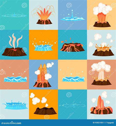 Volcano Stage Infographic Extinct Dormant And Active Volcano Vector