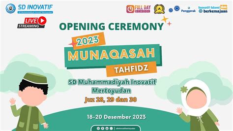 OPENING CEREMONY MUNAQOSAH TAHFIDZ 2023 YouTube