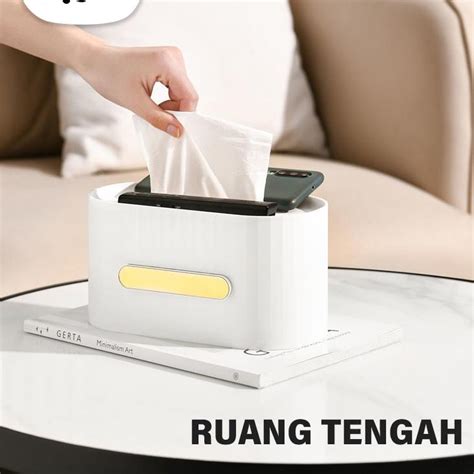 Jual Harga Meriah Angola Tissue Box Multifungsi D55 Tempat Tisu Meja