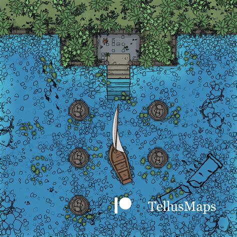 Flooded Temple Square Battle Map By Tellusmaps On Deviantart