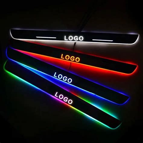 Umbral Puerta Led Coches Personalizado Carledlogo