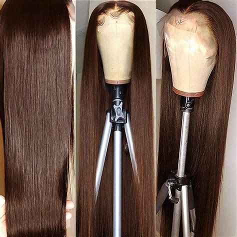 Onemore Chocolate Brown Wig Straight Hair Lace Front Wig Glueless Human