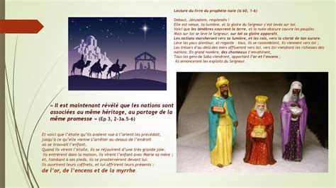 Epiphanie Quelle nourriture spirituelle nous présente cette fête ppt