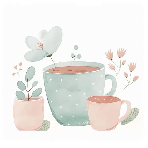 A Hot Cocoa Clipart Watercolor Clipart Isolated On White Background Premium Ai Generated Image