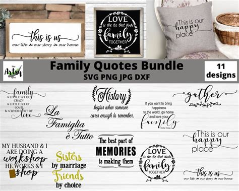 Family Quotes Svg Cut Files for Cricut and Silhouette Family | Etsy