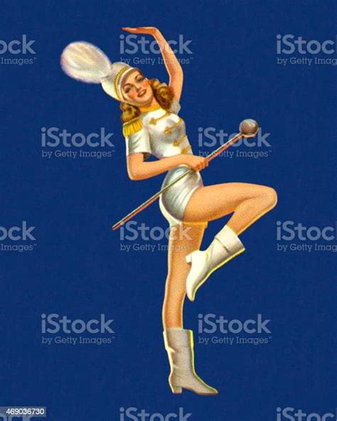 마칭 머리밴드 Majorette 공연자에 대한 스톡 벡터 아트 및 기타 이미지 공연자 여자 팝 아트 Istock