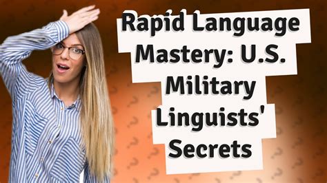 How Do Us Military Linguists Learn Languages Quickly Youtube