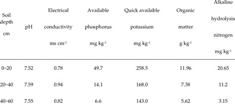 Physical And Chemical Properties Of Basic Soil Download Scientific