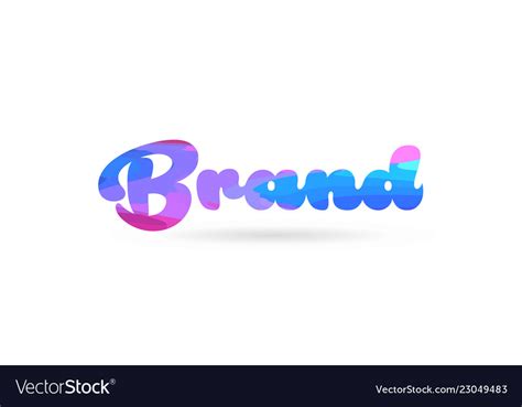 Brand Pink Blue Color Word Text Logo Icon Vector Image