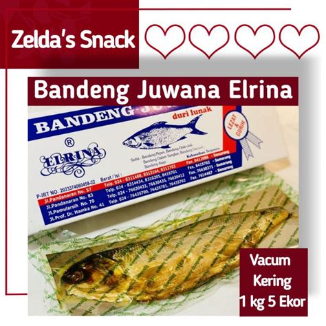 Jual Bandeng Presto Juwana Elrina Semarang Vacuum Kering 1 Kg Isi 5