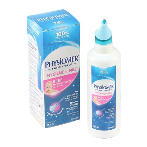 Physiomer Bébé Hygiène du nez Spray eau de mer Lavage nasal