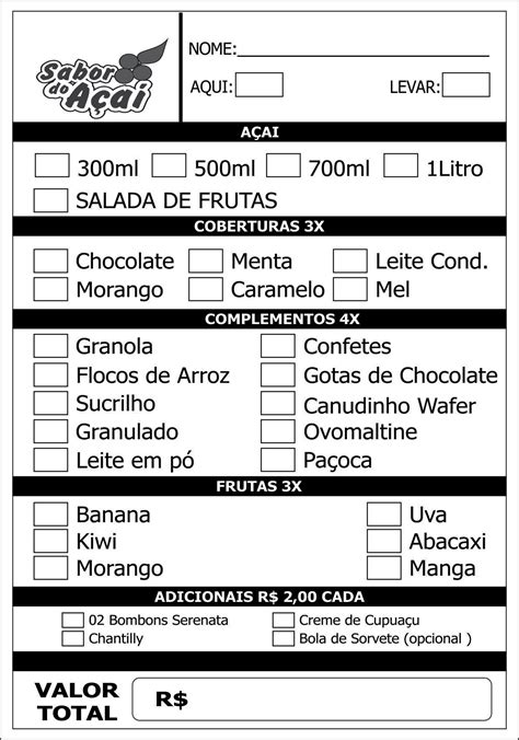 Açai Tabela Nutricional 8