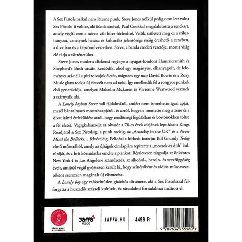 Steve Jones Lonely boy A Sex Pistols gitárosának története könyv